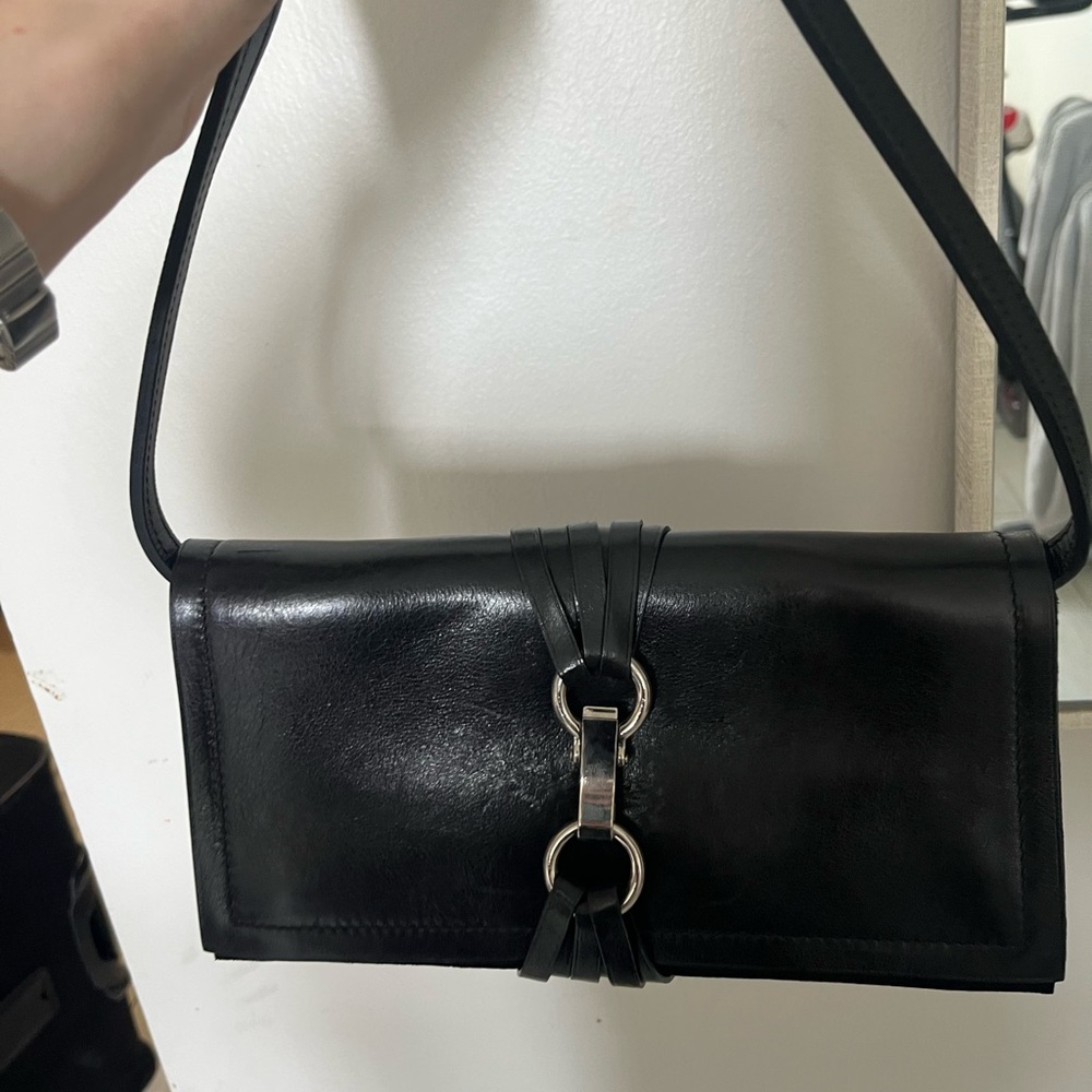 MARRIE SAINT PIERRE black leather purse - Picture 9 of 10
